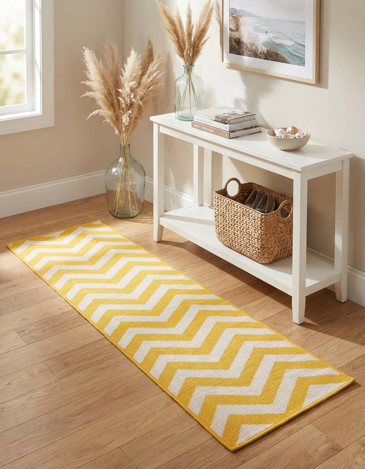 Detail image of 2' x 8'  Washable Coastal Indoor / Outdoor Runner Rug
