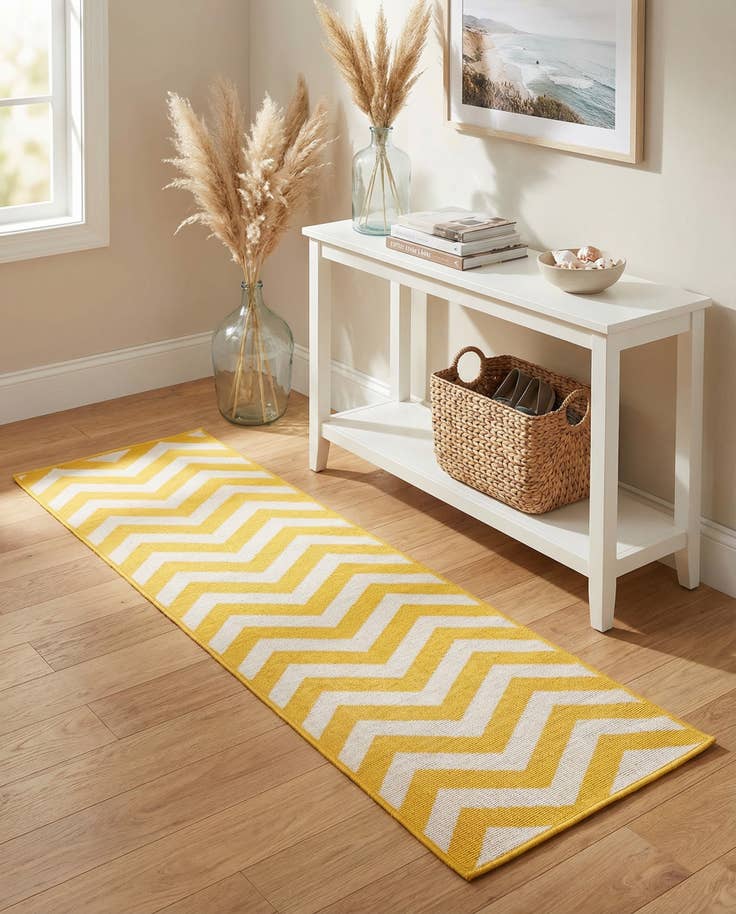 Detail image of 2' x 8' Easy-Clean Coastal Indoor / Outdoor Runner Rug