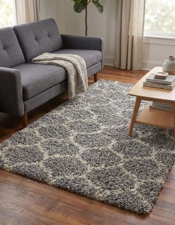 4' x 6' Lattice Shag Rug