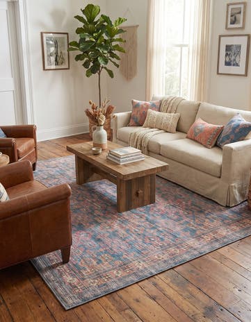7' 10 x 7' 10 Washable Nostalgia Square Rug