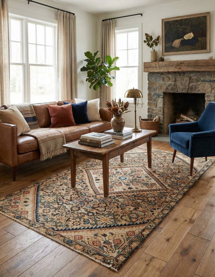 Detail image of 3' 8 x 6' 9 Hamedan Rug