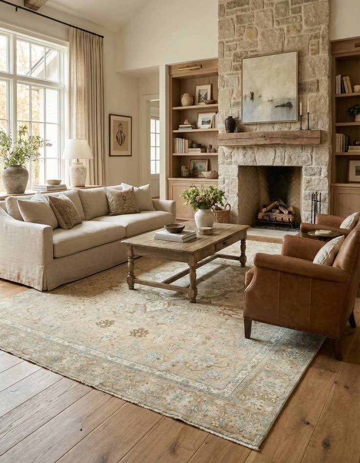 Detail image of 9' 3 x 12' 5  Hand Knotted Ultra Vintage Persian Wool Rug