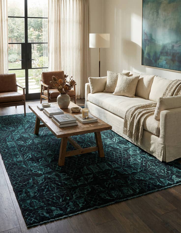 Detail image of 6' x 9' Hand Knotted Darya Wool Rug
