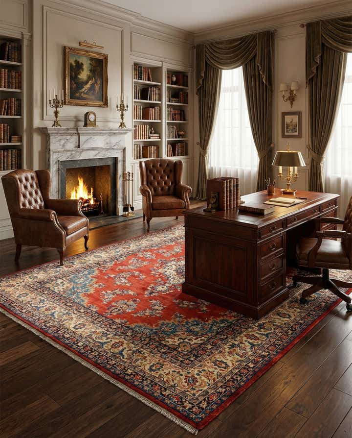 8' 10 x 12' Kashan Wool Rug