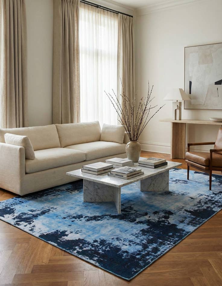 Detail image of 6' 8 x 10'  Hand Knotted Ultra Vintage Persian Wool Rug