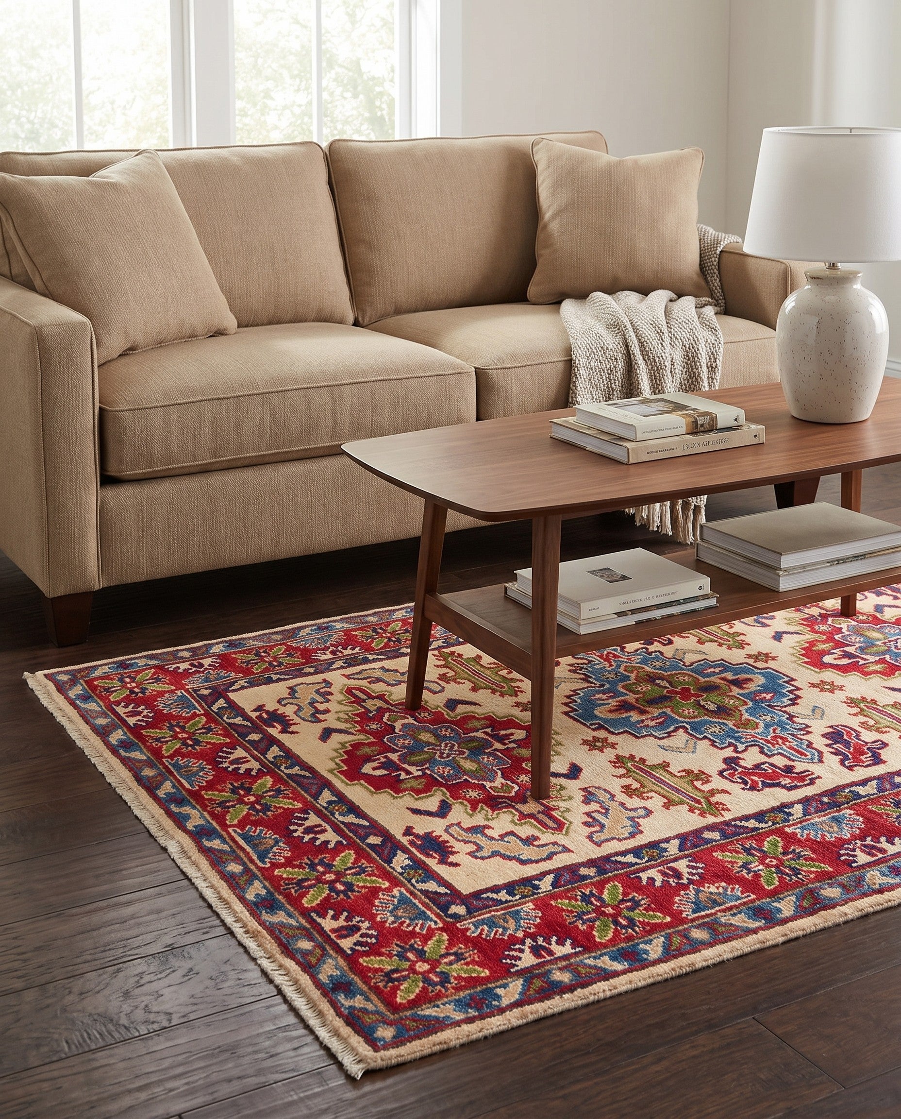3' 4 x 5' Hand Knotted Kazak Rug