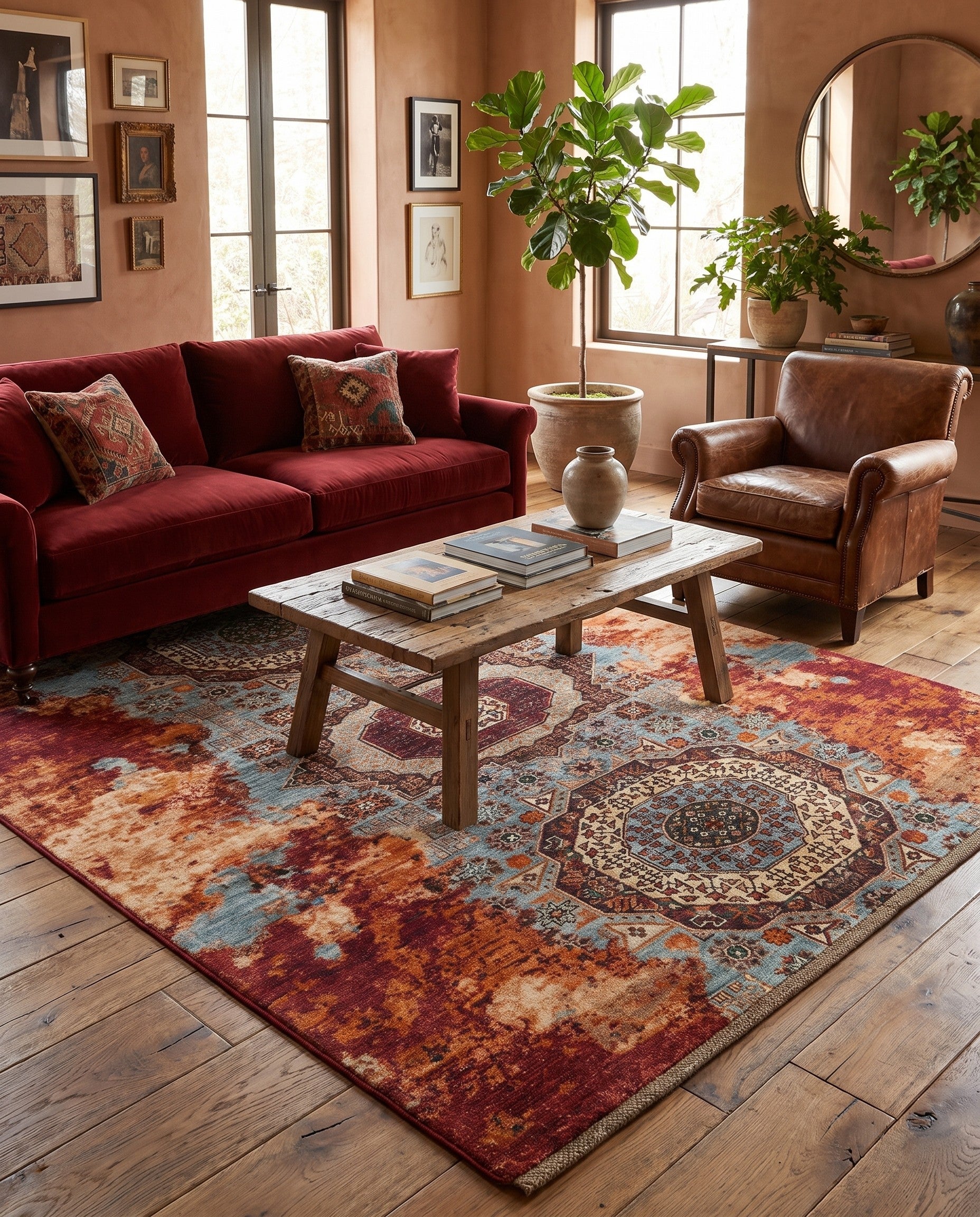 5' 1 x 6' 8 Hand Knotted Mamluk Ziegler Rug