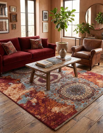5' 1 x 6' 8 Hand Knotted Mamluk Ziegler Rug