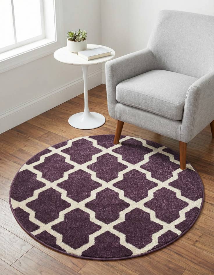 Detail image of 3' 3 x 3' 3 Lattice Round Rug