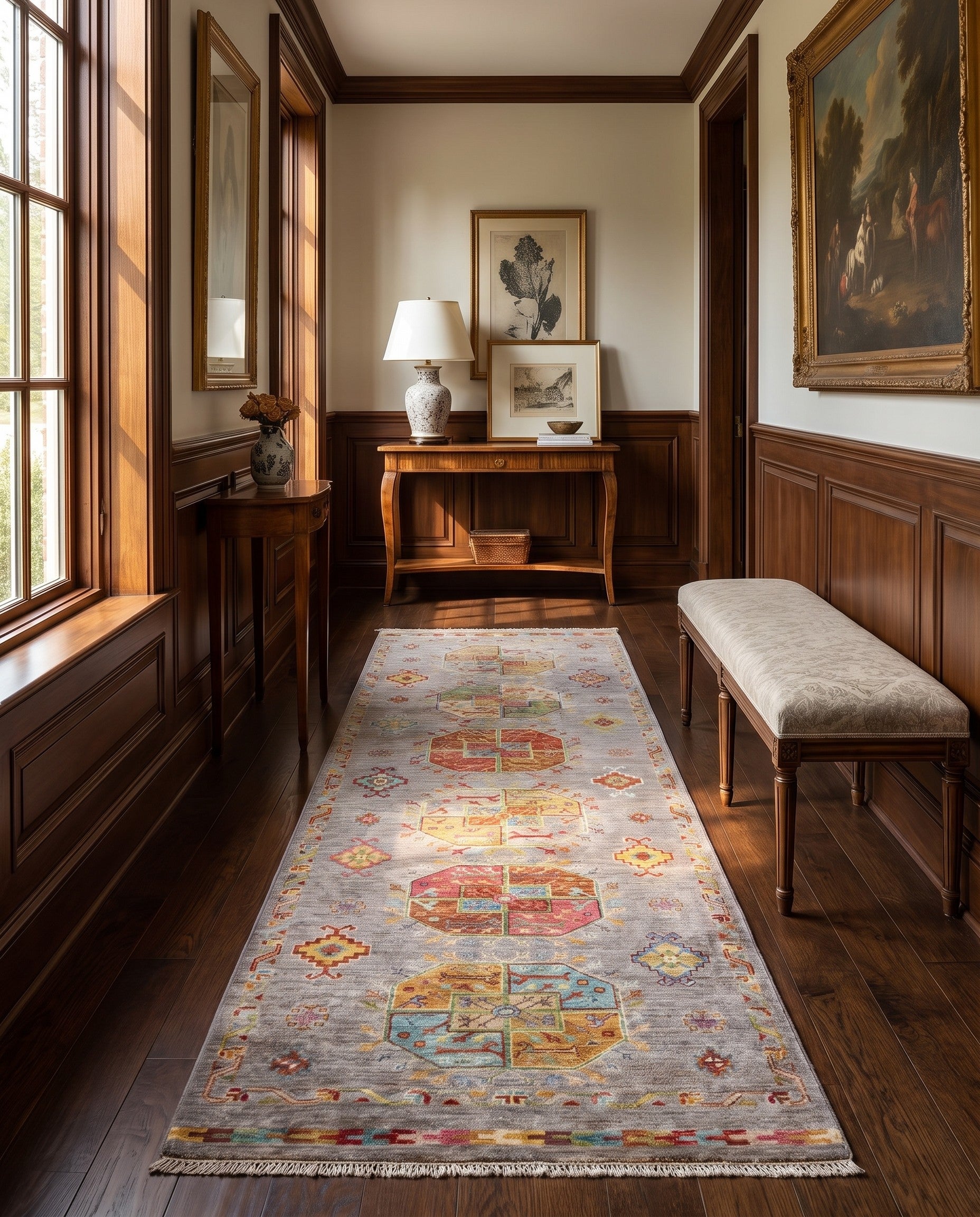 2' 11 x 8' 6 Hand Knotted Ariana Ziegler Runner Rug