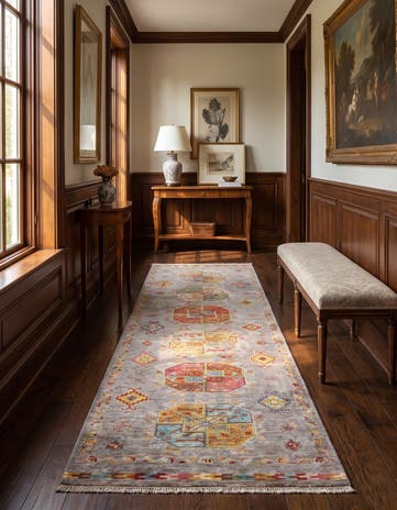 2' 11 x 8' 6 Hand Knotted Ariana Ziegler Runner Rug