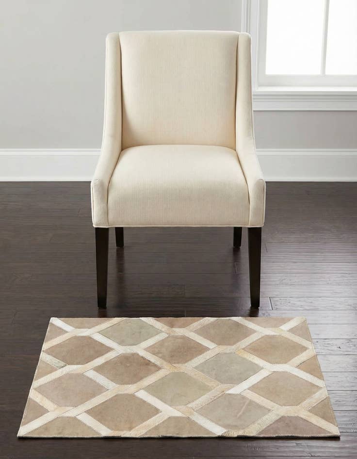 Detail image of 2' x 3' Cowhide Leather Rug