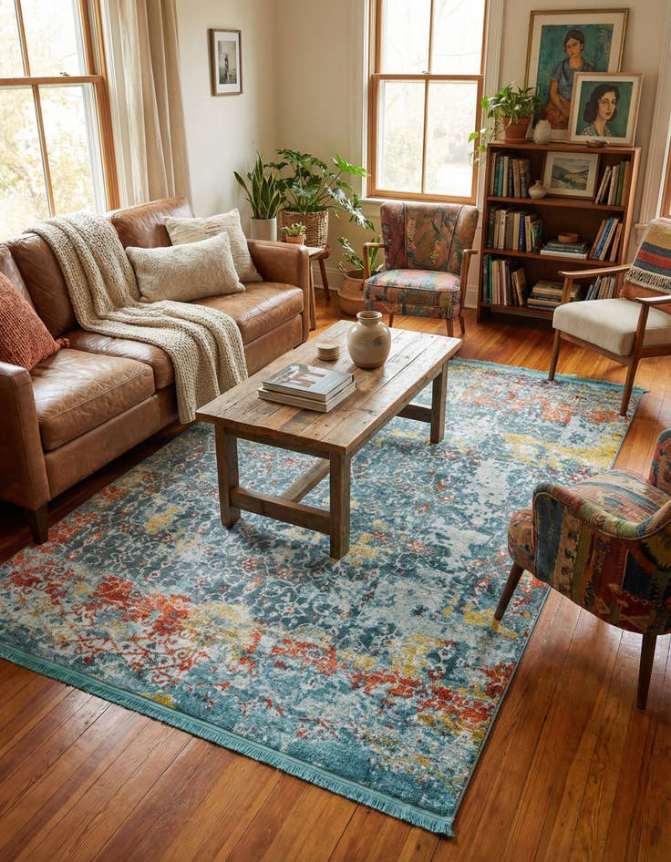 Detail image of 5' 5 x 8' Santiago Rug