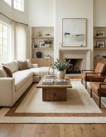 9' x 12' Jill Zarin Border Wool Rug