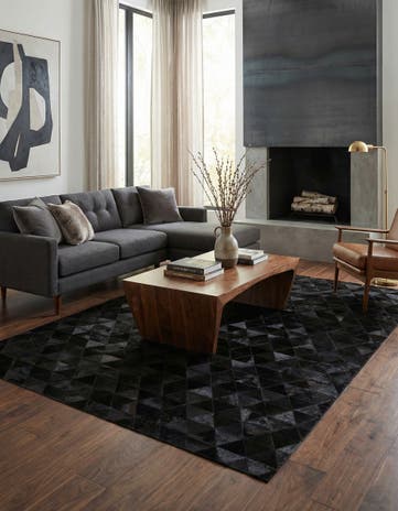 5' x 8' Cowhide Stocks Rug