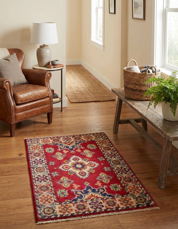 Detail image of 2' x 2' 11 Hand Knotted Kazak Rug