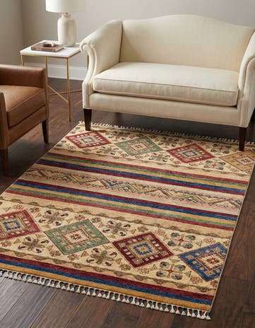 4' 1 x 5' 8 Hand Knotted Ariana Ziegler Rug