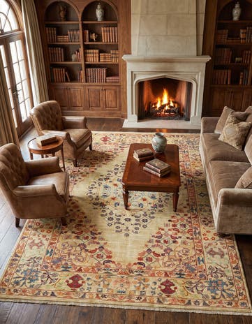 6' x 7' 11 Hand Knotted Ariana Ziegler Rug