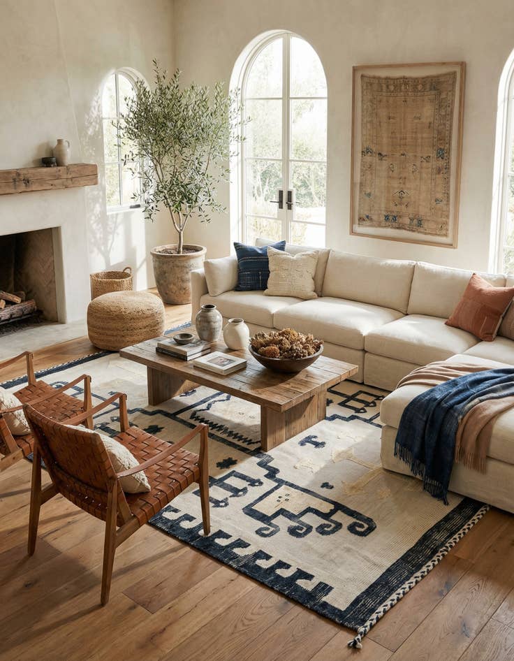 Detail image of 8' 2 x 10' 5 Hand Knotted Moroccan Wool Rug