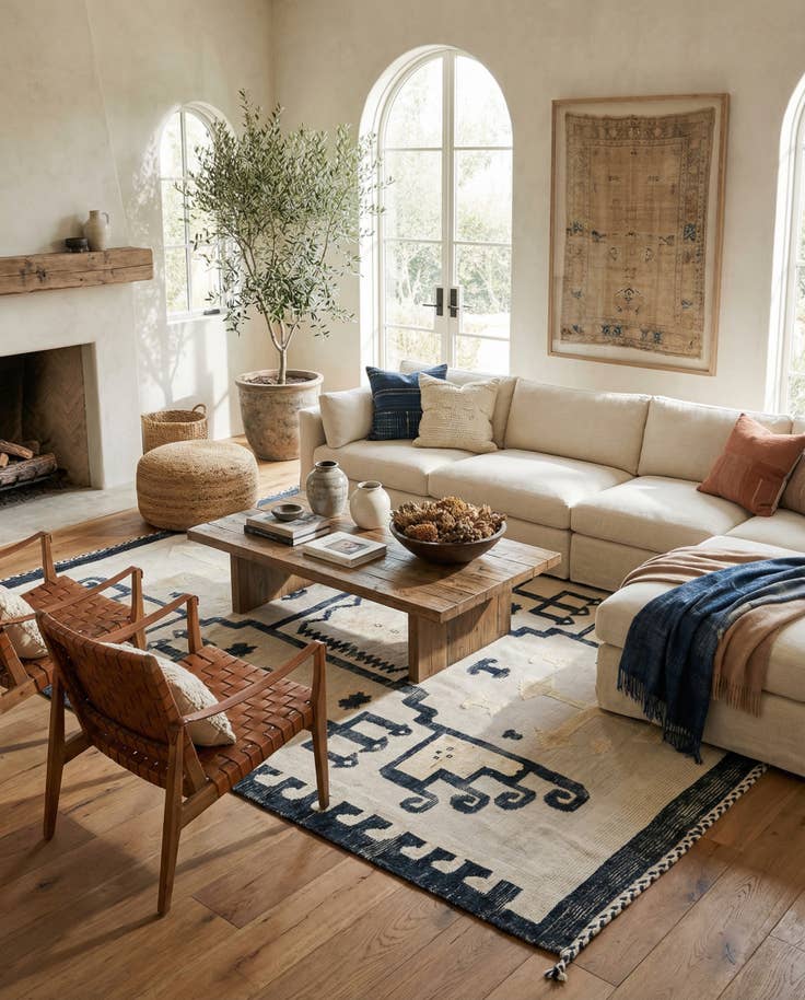 Detail image of 8' 2 x 10' 5 Hand Knotted Moroccan Wool Rug