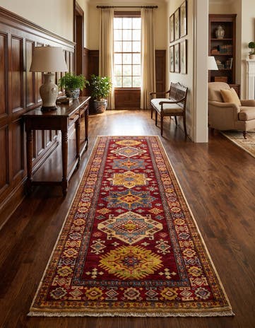 2' 11 x 8' 2 Hand Knotted Kazak Runner Rug