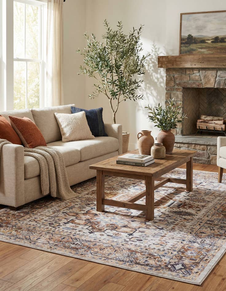 Detail image of 7' 10 x 10'  Washable Yara Rug