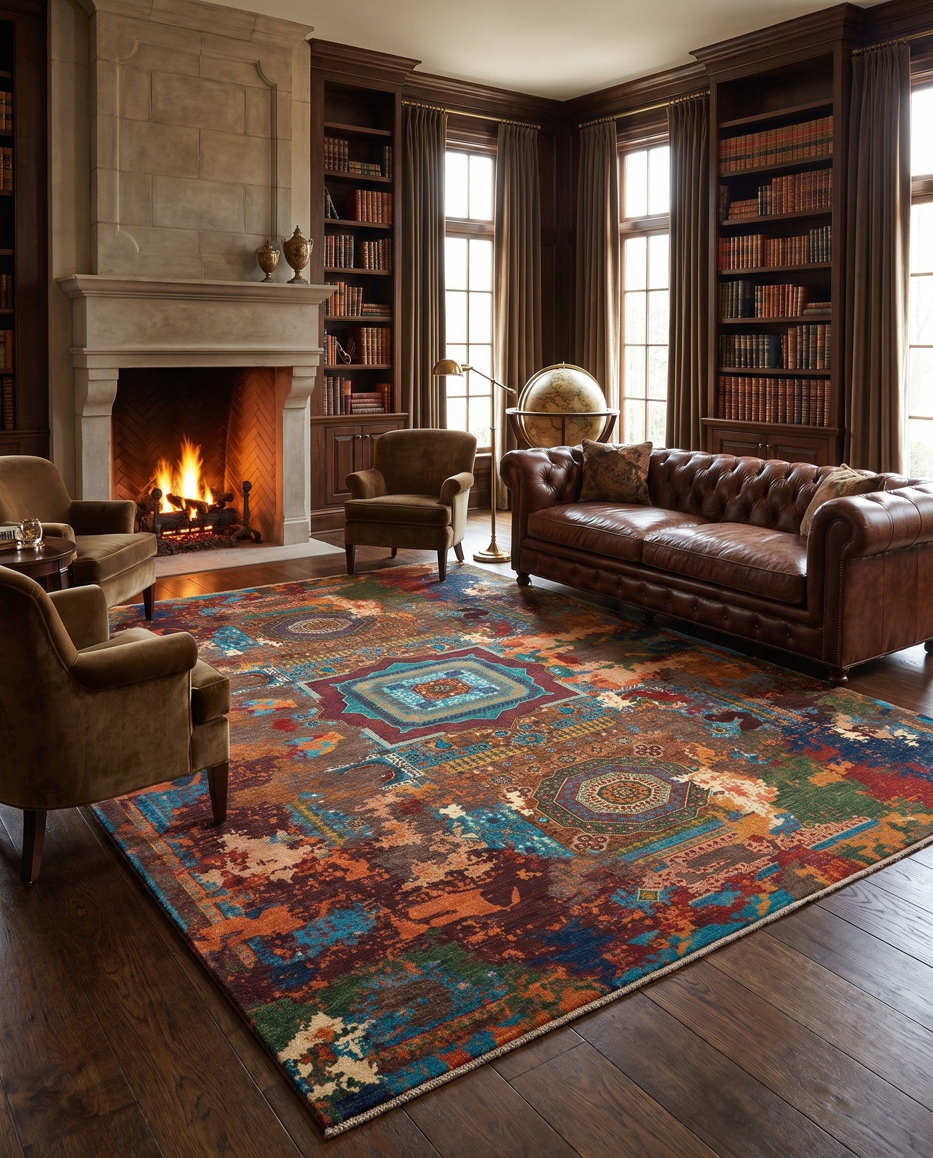 8' 10 x 12' 2 Hand Knotted Mamluk Ziegler Rug