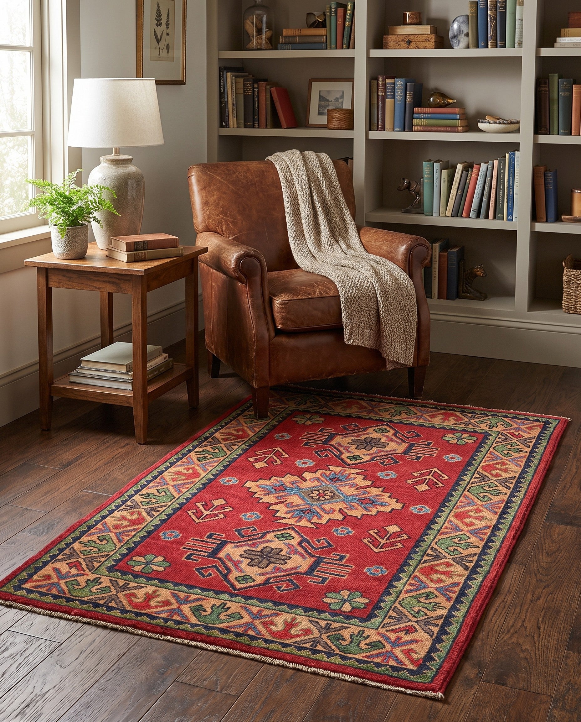 2' 11 x 4' 1 Hand Knotted Kazak Rug