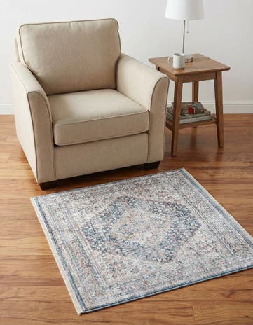 Blue Noble Square Rug
