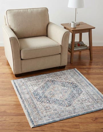 Blue Noble Square Rug