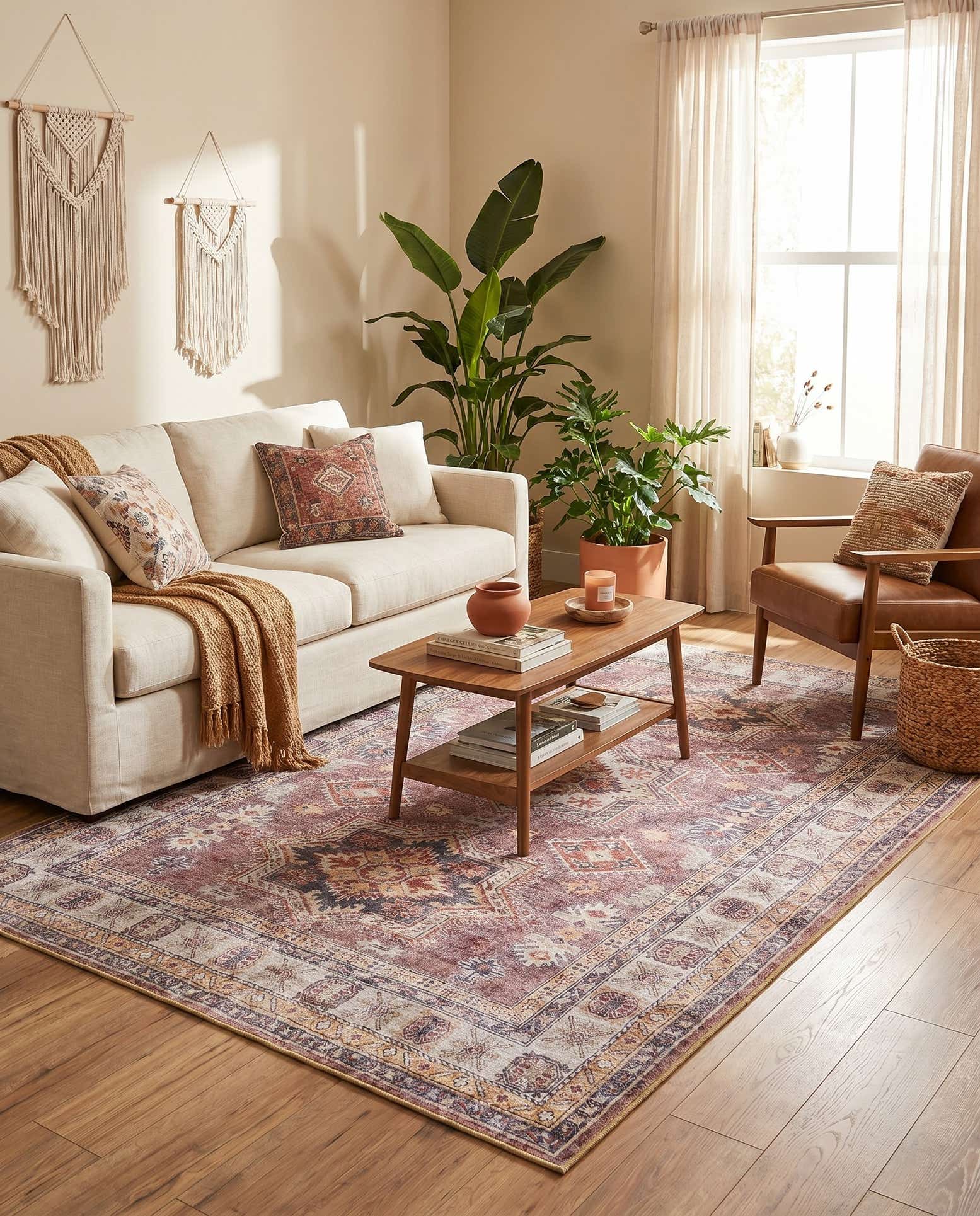 6' 1 x 9' Washable Timeless Rug