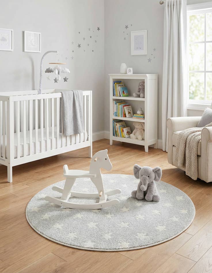 Detail image of 3' 3 x 3' 3 Whimsy Kids Round Rug