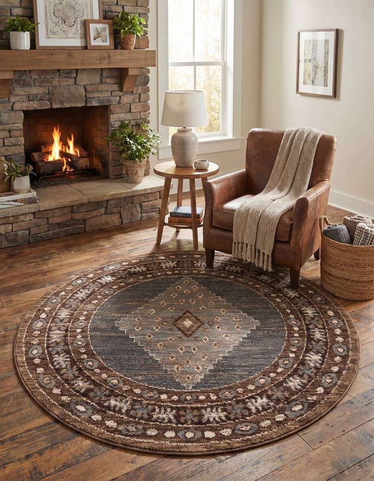 Detail image of 5' x 5' Grand Tradition Round Rug