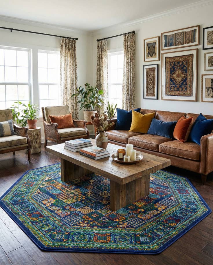 Detail image of 7' 10 x 7' 10 Calypso Octagon Rug