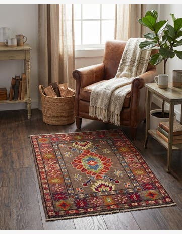 2' x 3' 1 Hand Knotted Kazak Rug