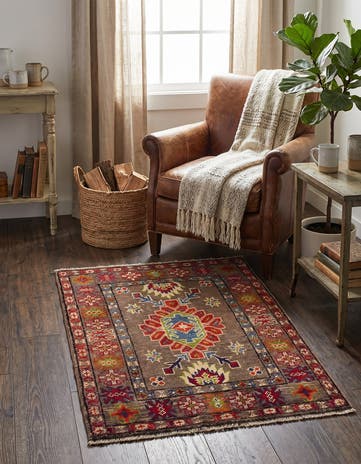 2' x 3' 1 Hand Knotted Kazak Rug