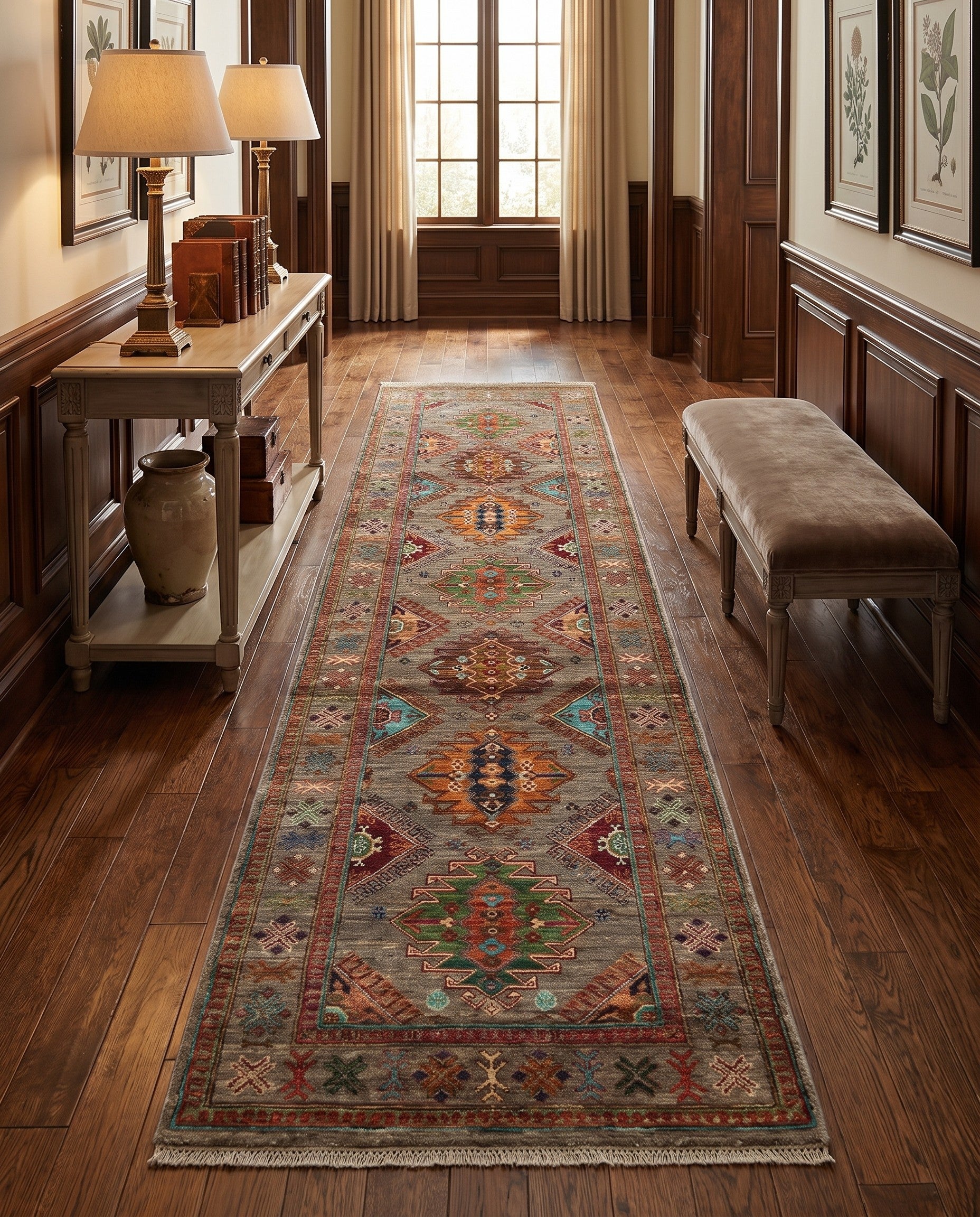 2' 9 x 10' 5 Hand Knotted Ariana Ziegler Runner Rug