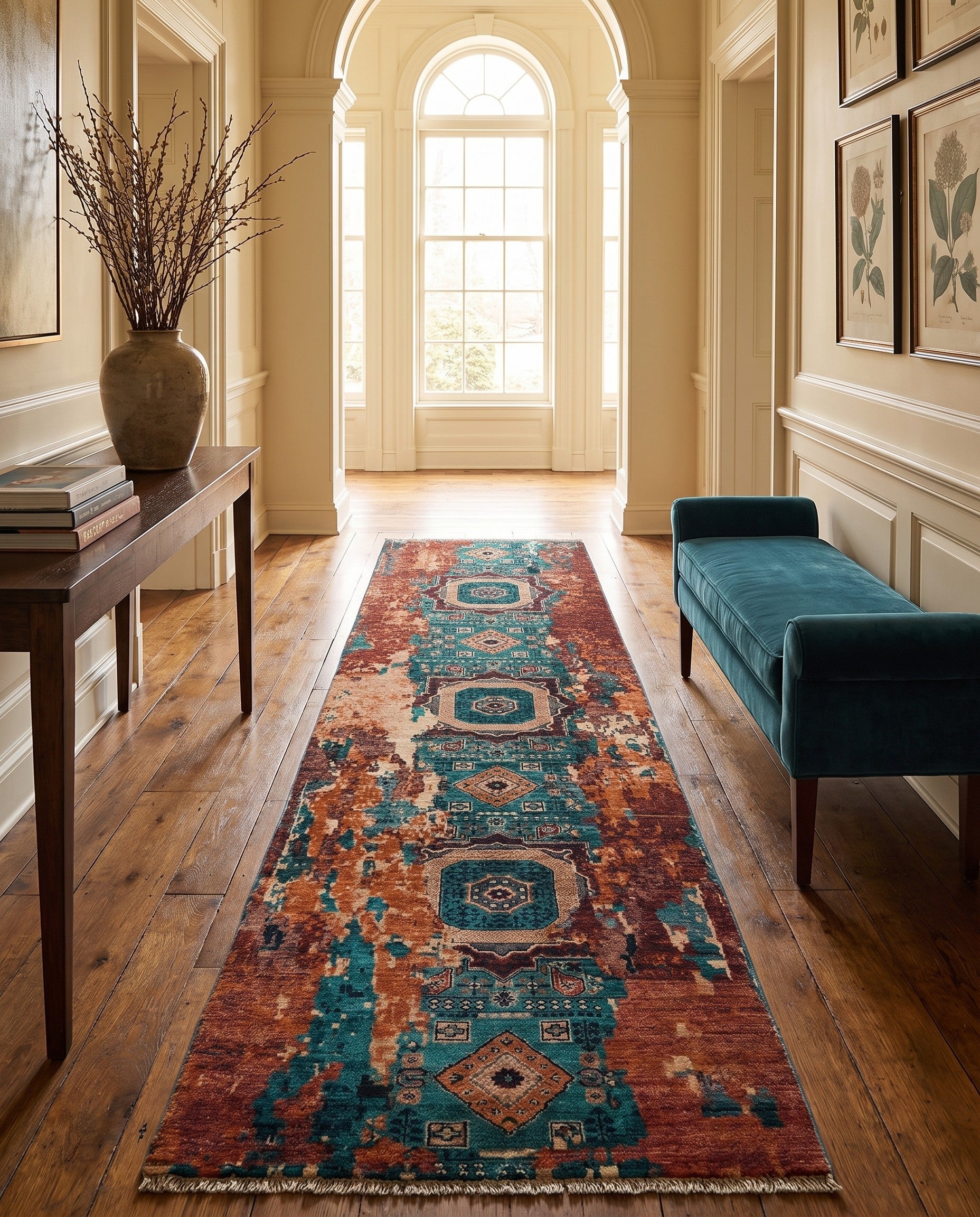 2' 10 x 10' Hand Knotted Mamluk Ziegler Runner Rug