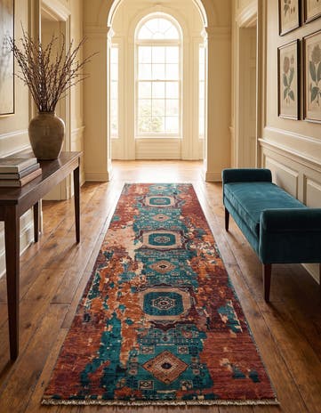 2' 10 x 10' Hand Knotted Mamluk Ziegler Runner Rug