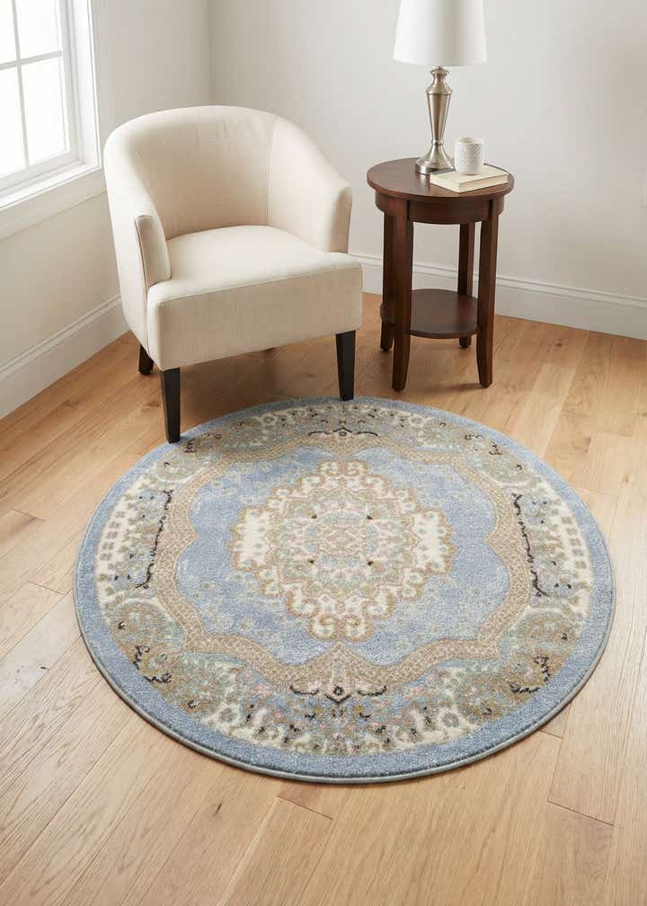 3' 3 x 3' 3 Kamala Washable Round Rug
