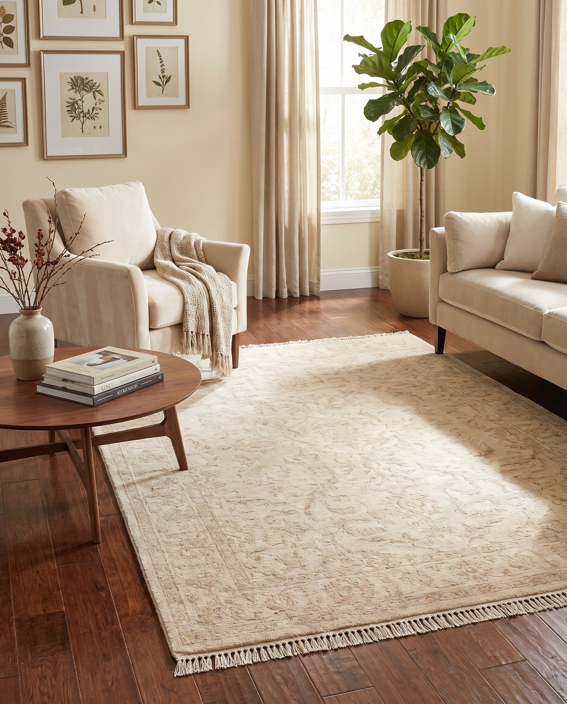 4' 7 x 6' 7 Hand Knotted Nepal Wool Rug