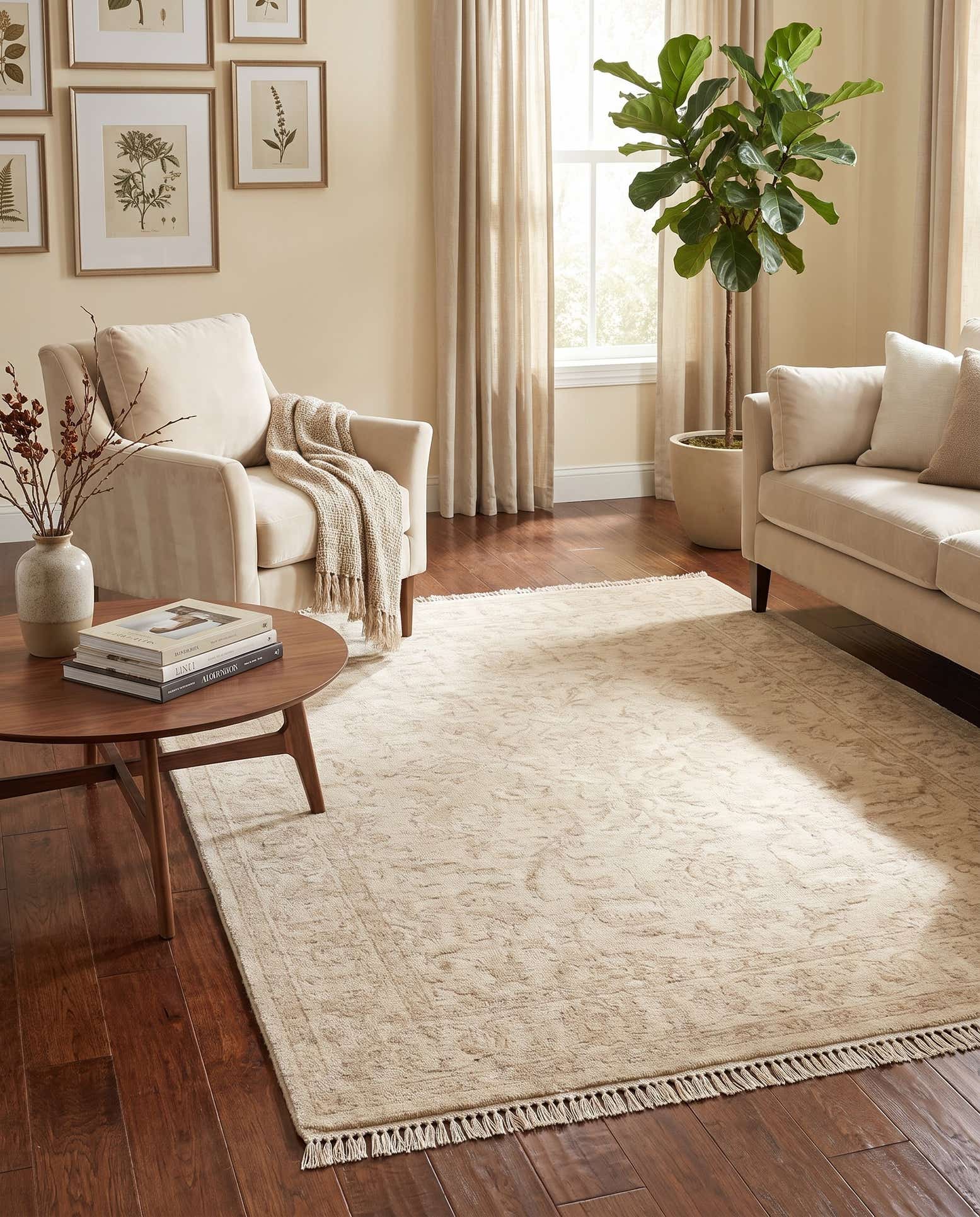 4' 7 x 6' 7 Hand Knotted Nepal Wool Rug