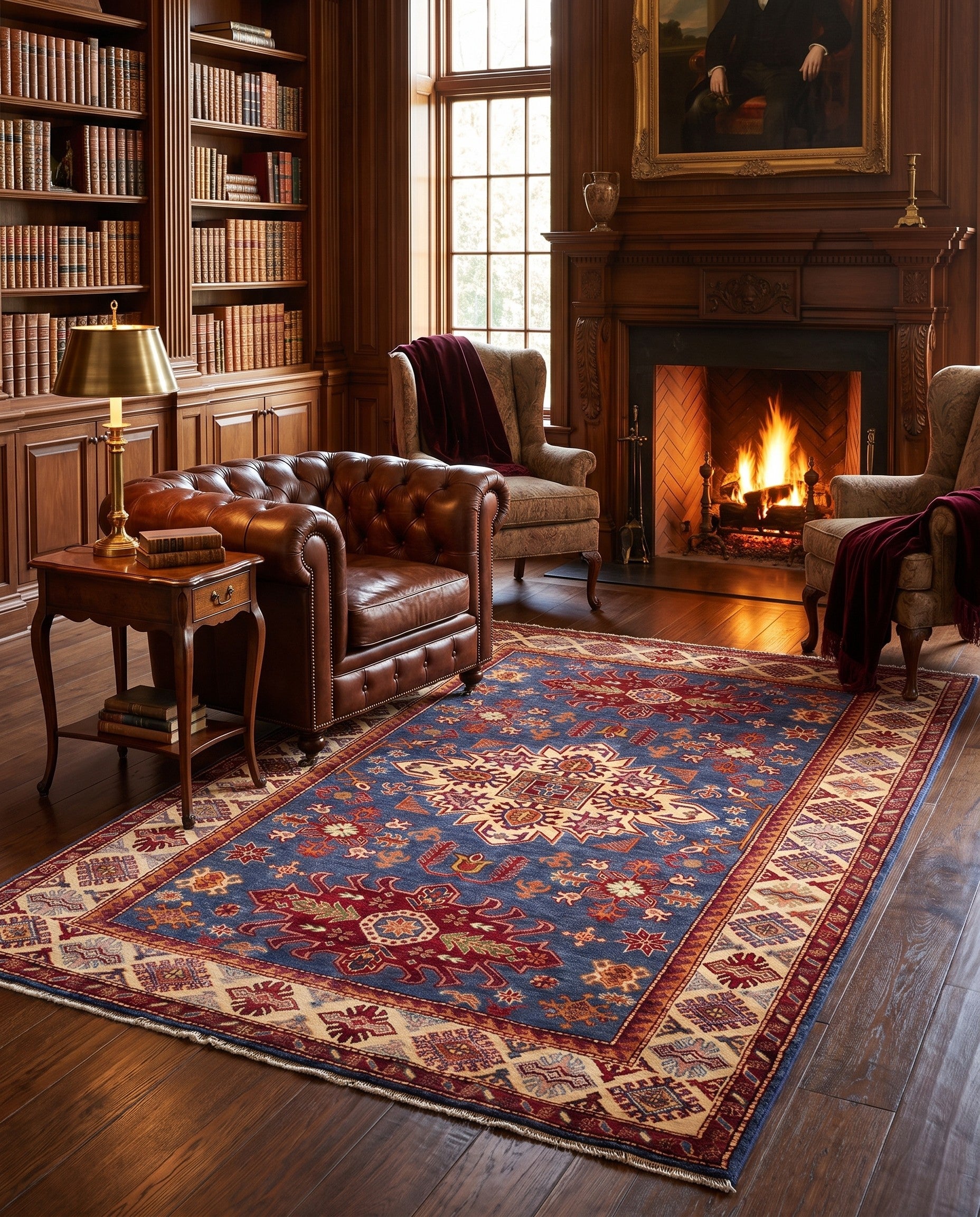 5' x 6' 11 Hand Knotted Kazak Rug