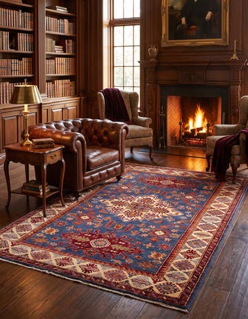 5' x 6' 11 Hand Knotted Kazak Rug