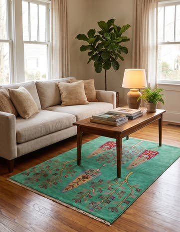 3' 3 x 4' 10 Hand Knotted Kazak Rug