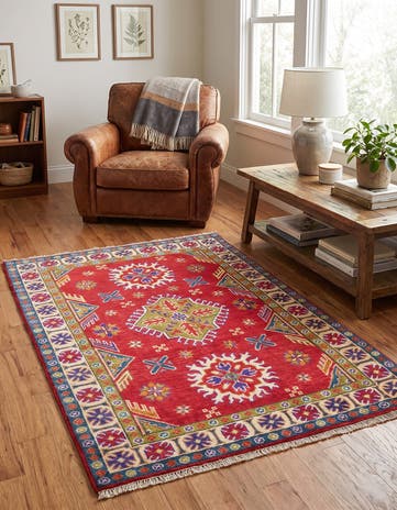 3' 3 x 4' 9 Hand Knotted Kazak Rug