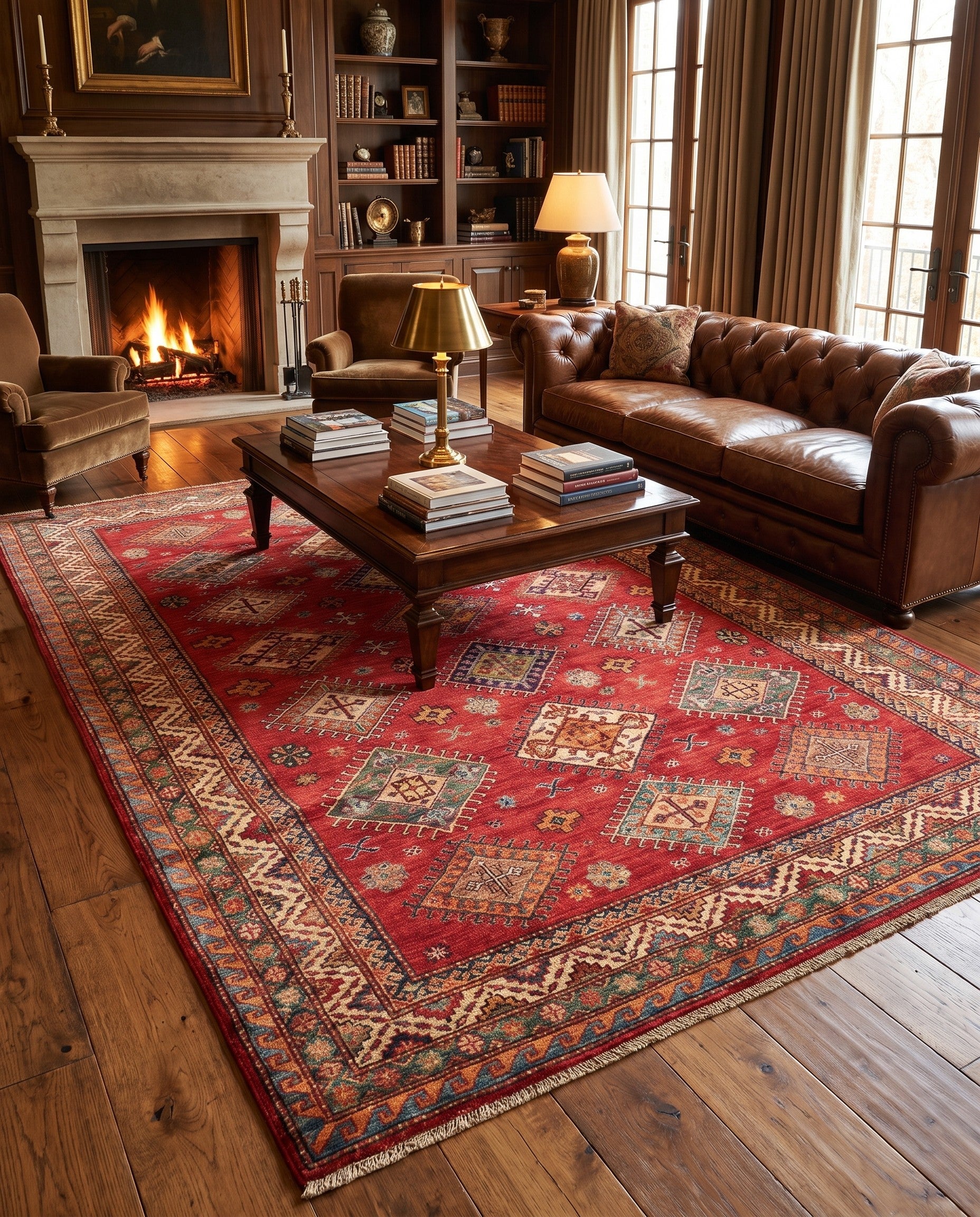 5' 8 x 8' 11 Hand Knotted Kazak Rug