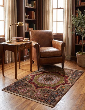 2' x 3' Hand Knotted Mamluk Ziegler Rug
