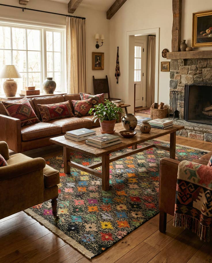 Detail image of 4' 4 x 6' 5 Hand Knotted Balouch Wool Rug