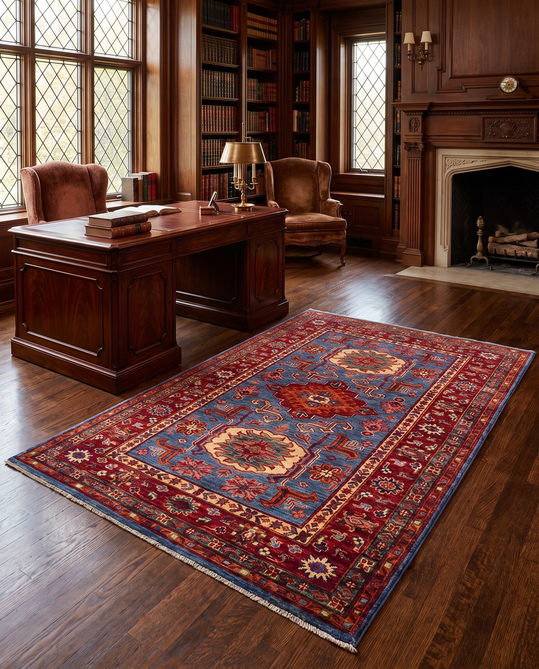 3' 3 x 4' 9 Hand Knotted Kazak Rug
